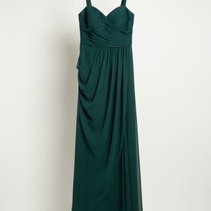 Azazie Dark Green Maxi Dress